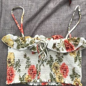 Ruffle bandou flower top